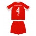 Bayern Munich Jonathan Tah #4 Hjemmedraktsett Barn 2025-26 Korte ermer (+ Korte bukser)